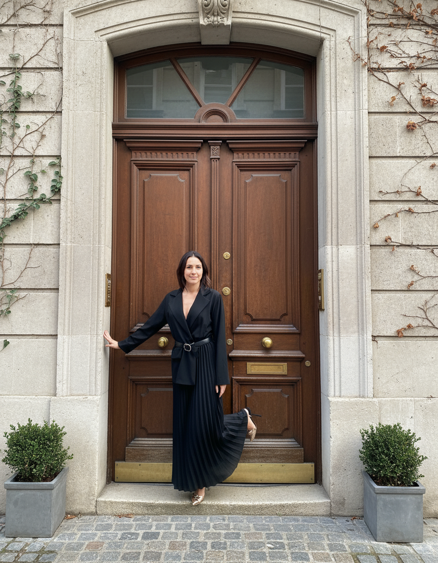 ROBE BLAZER JUPE PLISSE PIECE UNIQUE