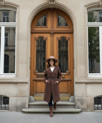 Manteau Long Laine Brossée Femme – Made in Italy (Coupe Chic & Oversize)