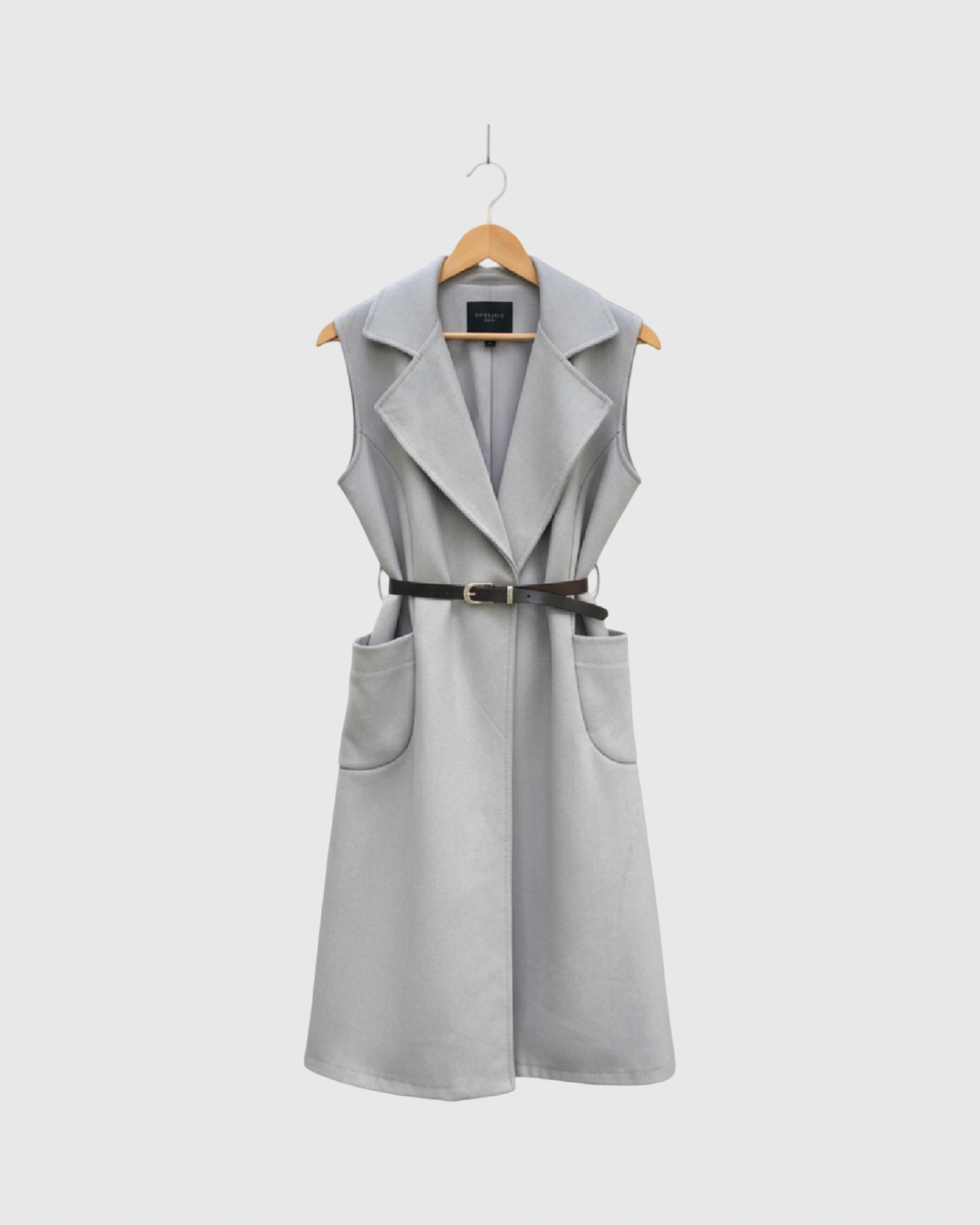 Gilet Long Sans Manches Effet Suédine – Coupe Chic & Moderne