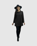 Tee-shirt Oversize Femme – Tissu Épais Effet Sweat (Coupe Fluide ALMA)