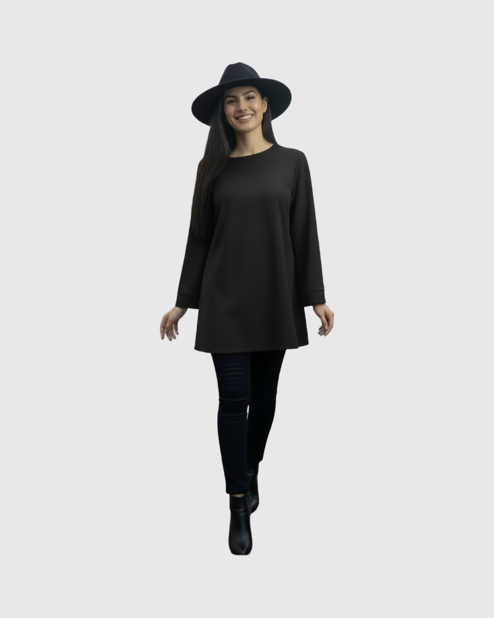 Tee-shirt Oversize Femme – Tissu Épais Effet Sweat (Coupe Fluide ALMA)