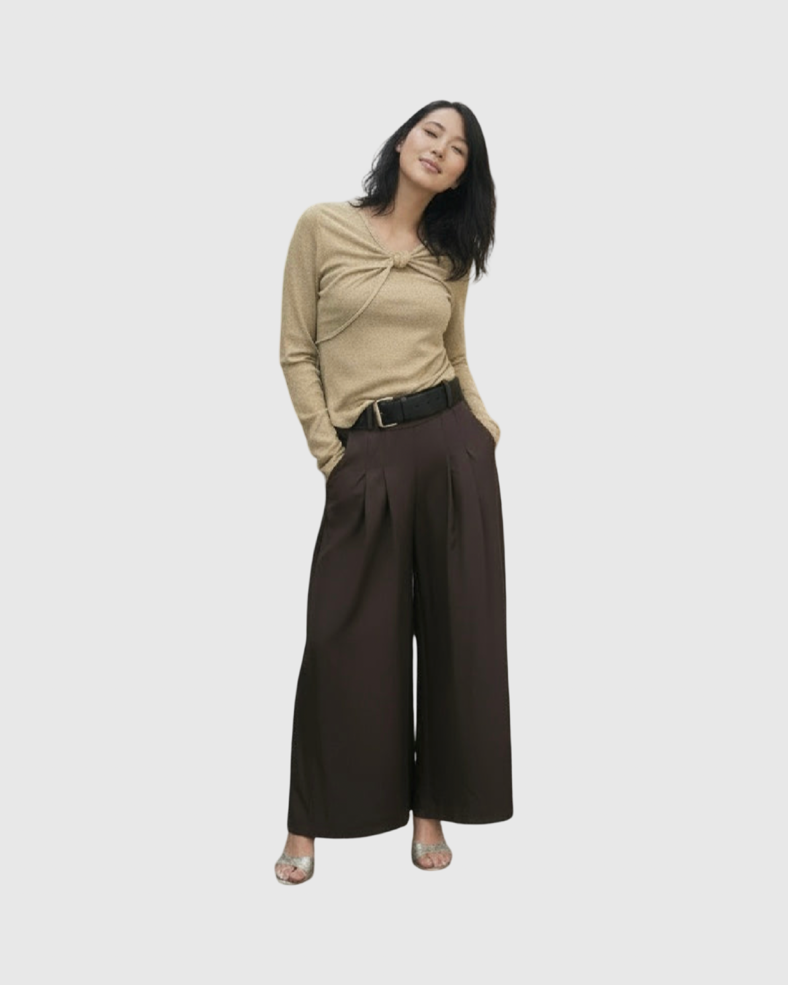 Pantalon Palazzo Taille Haute Femme – Coupe Fluide & Chic