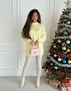 Pull Oversize Col Montant Femme – Maille Couture, Longue ou Courte Style Cocooning Chic