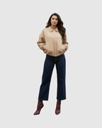 Blouson Suédine Femme – Coupe Oversize Chic