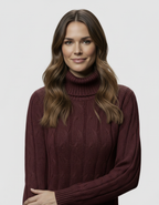 Robe Pull Longue Femme – Maille Torsadée & Col Roulé (Coupe Chic et Chaude)