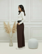 Pantalon Palazzo Taille Haute Femme – Coupe Fluide & Chic