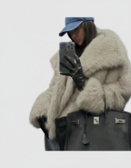 Manteau Diva effet fourrure