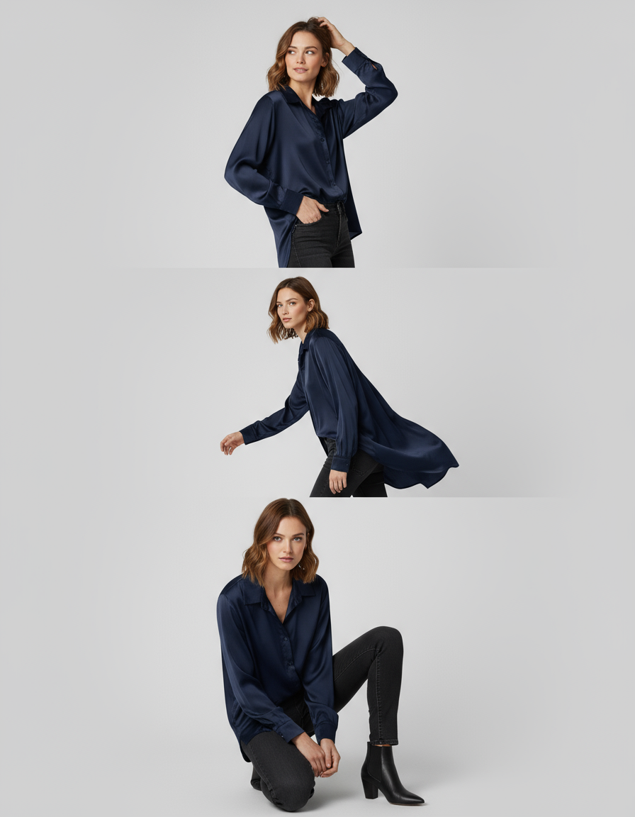 Chemise Serena longue satin