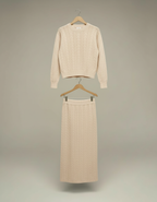 Ensemble maille Louna – Jupe longue & pull assorti – Chic et confortable