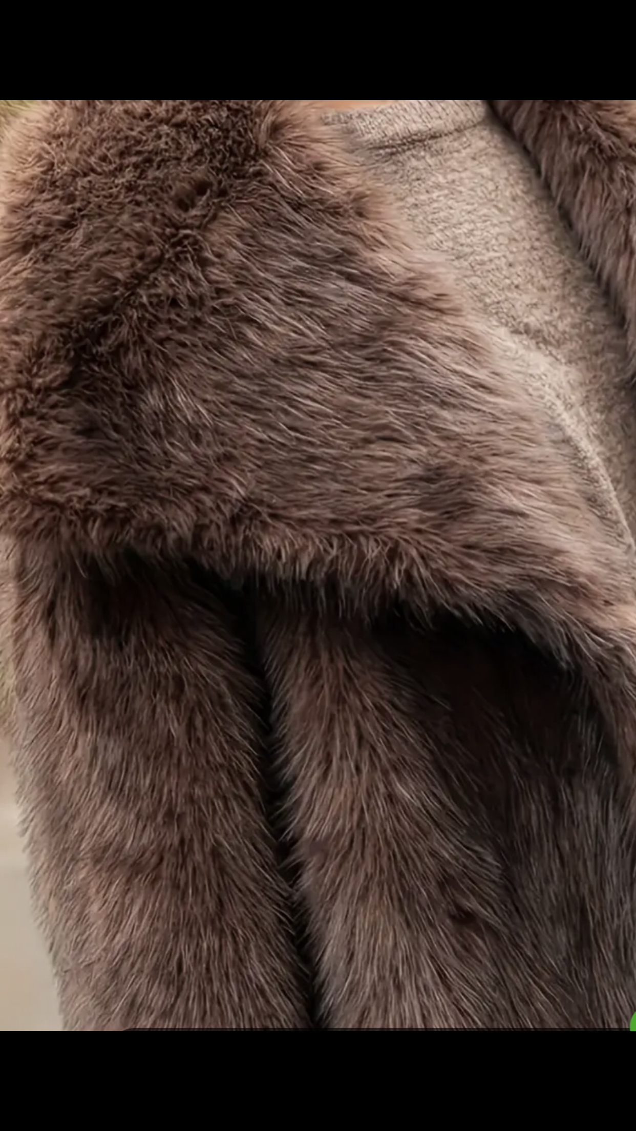 Manteau Diva Noisette effet fourrure