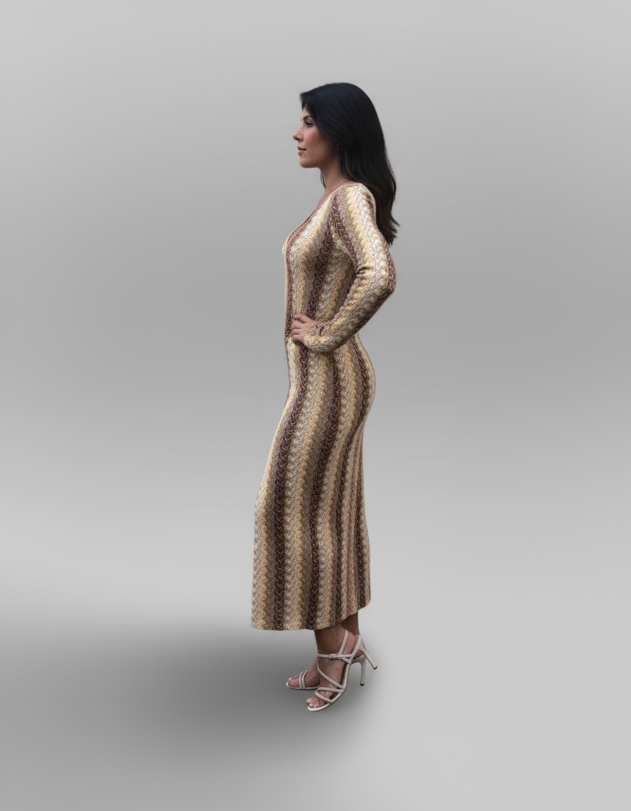 ROBE MAILLE CROCHET PIECE UNIQUE