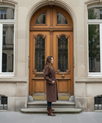 Manteau Long Laine Brossée Femme – Made in Italy (Coupe Chic & Oversize)