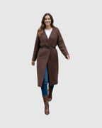 Manteau Long Laine Brossée Femme – Made in Italy (Coupe Chic & Oversize)