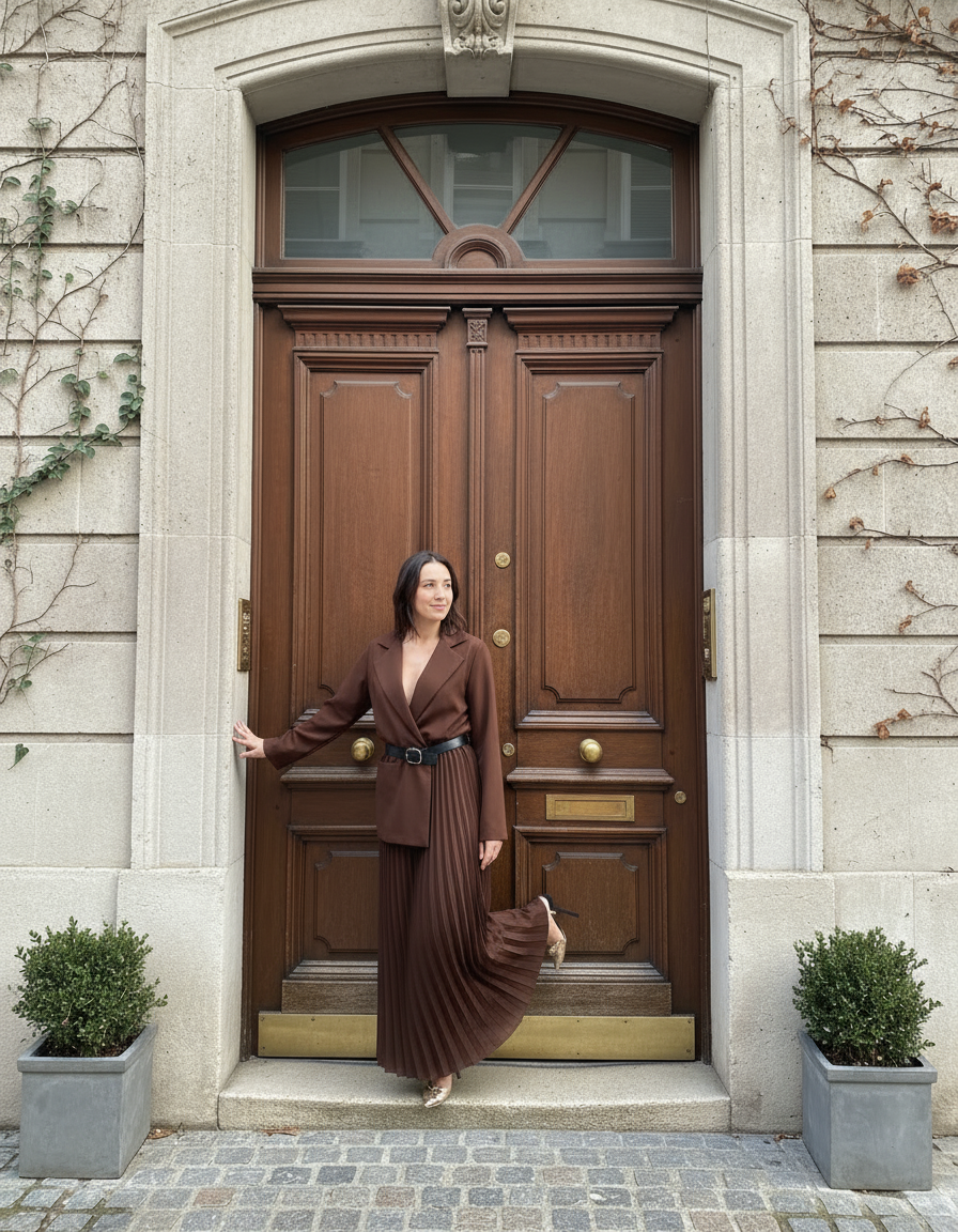 ROBE BLAZER JUPE PLISSE PIECE UNIQUE