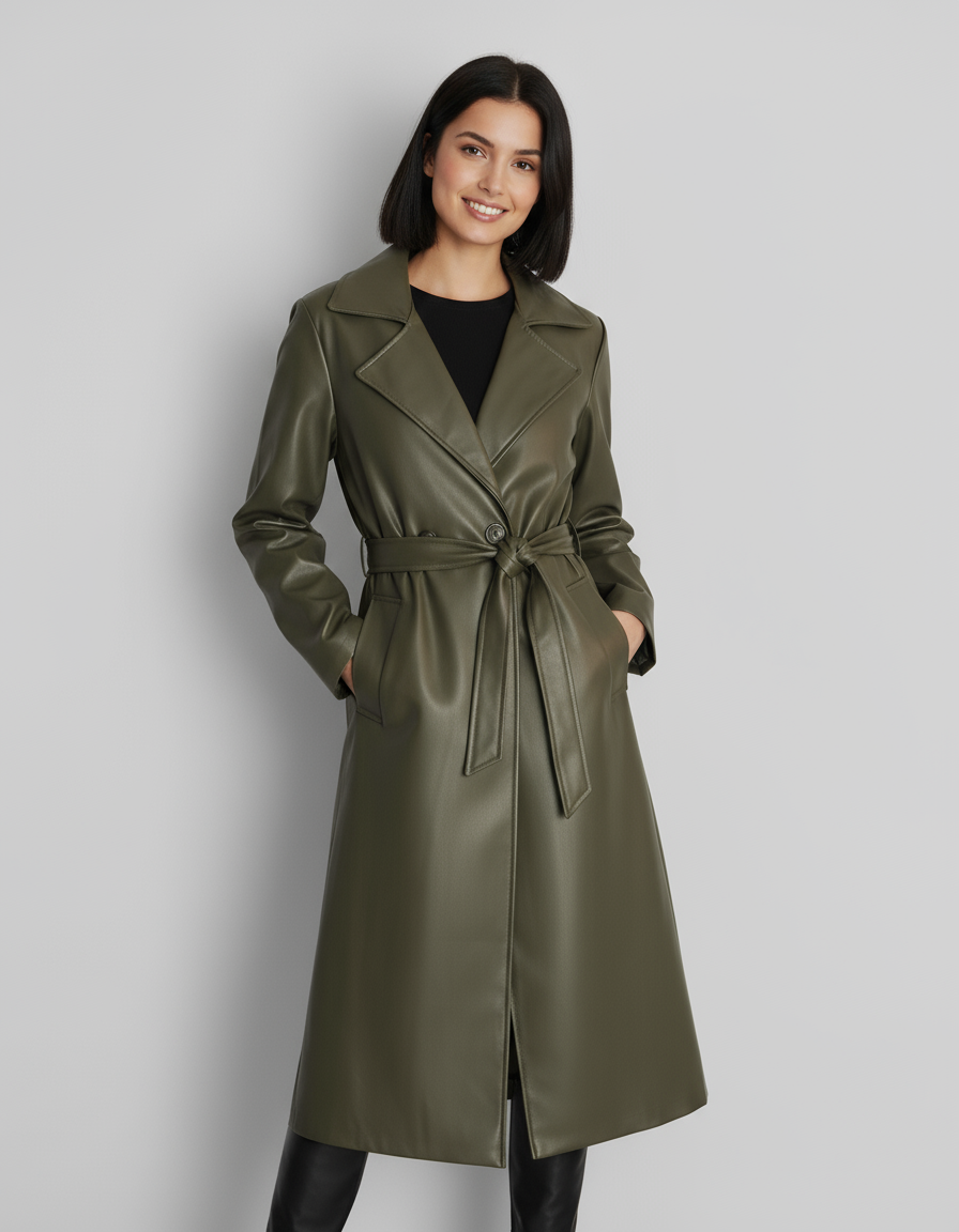 Trench Chaï simili cuir