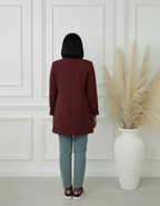 Veste de blazer oversize Bordeaux