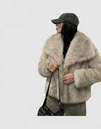 Manteau Diva effet fourrure