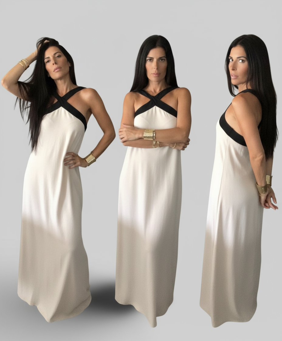 Robe croisées Bella Notte - Crème