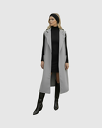 Gilet Long Sans Manches Effet Suédine – Coupe Chic & Moderne