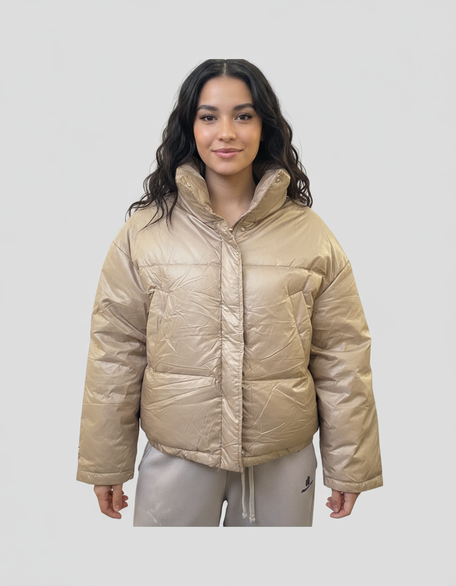 Doudoune chaude effet satiné