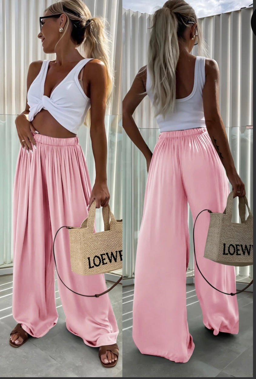 Pantalon Palma -Rose  Fluide et Elégant
