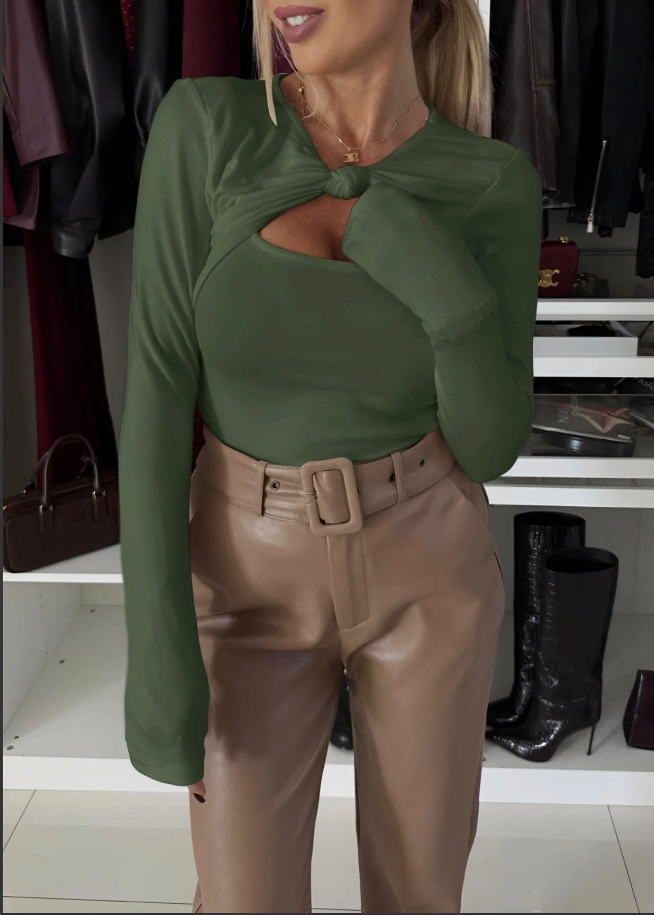 Pull Knot Me Baby Vert sauge - Chic & Noué