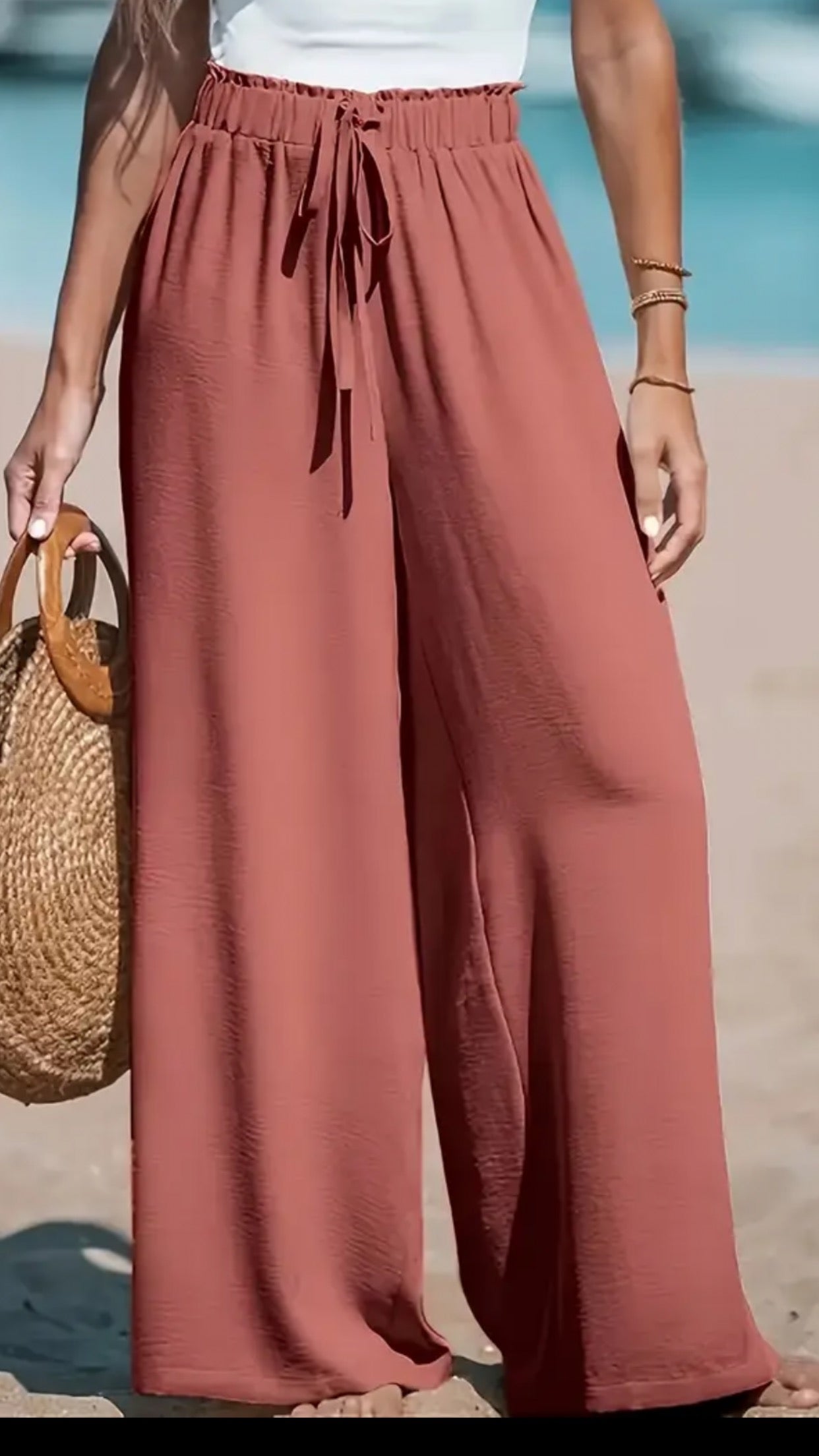Pantalon Palazzo - Terracota