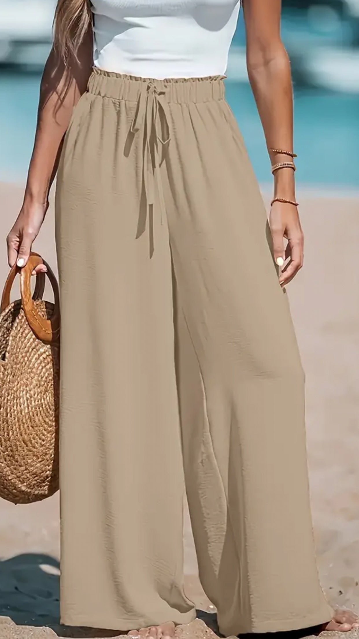 Pantalon Palazzo - Beige Sable