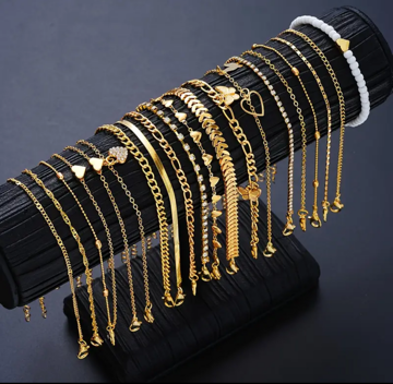 Chaines de cheville dorées-Collection Zeina Shop