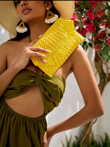 Pochette Zeina Vibes jaune soleil