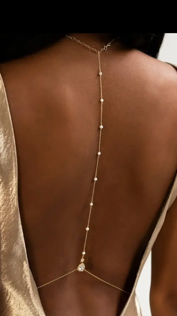 Bijoux de dos Perle Argenté