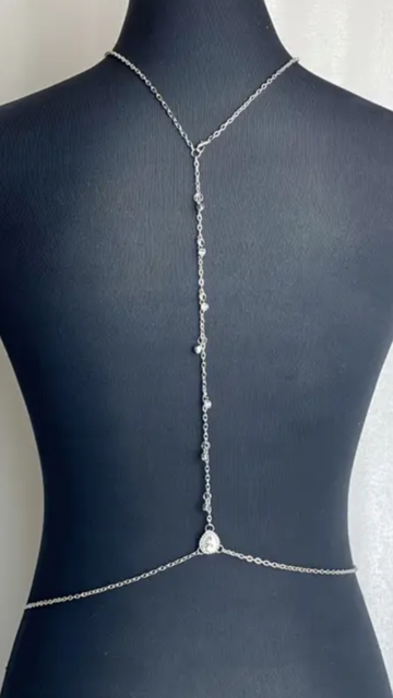 Bijoux de dos Perle Argenté