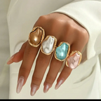 Bague Sirena - Effet Nacre Brute