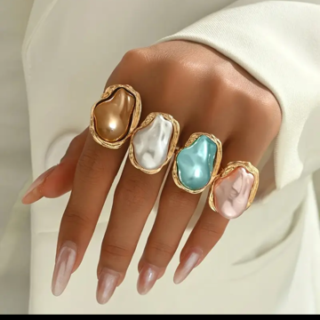 Bague Sirena - Effet Nacre Brute