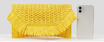 Pochette Zeina vibes orange mandarine