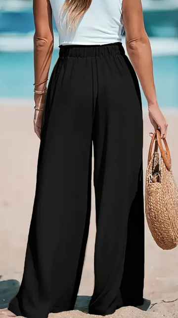 Pantalon Palazzo- Coupe ample & taille haute