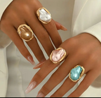 Bague Sirena - Effet Nacre Brute
