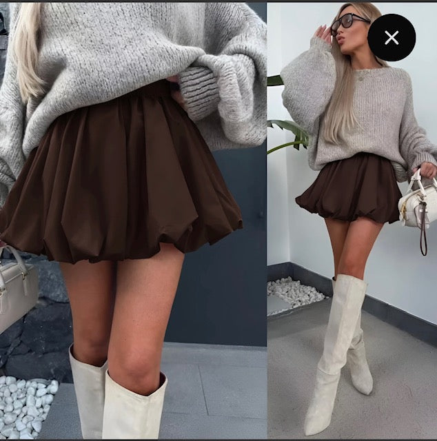 Jupe Pop Bulle  Chocolat Croquant - Volume & Style