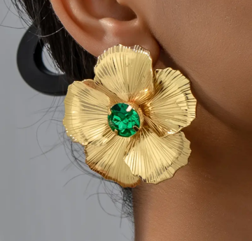 Jana - Fleur impériale vert émeraude