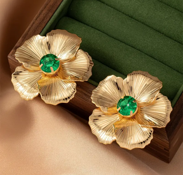 Jana - Fleur impériale vert émeraude