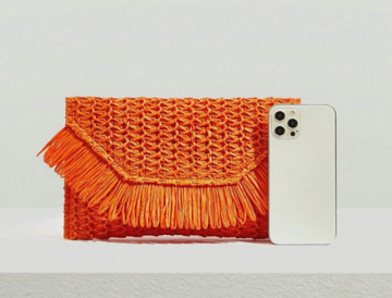 Pochette Zeina vibes orange mandarine