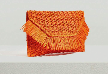 Pochette Zeina vibes orange mandarine