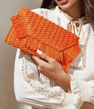 Pochette Zeina vibes orange mandarine