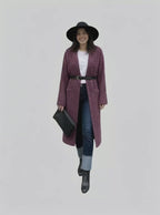 Manteau Long Laine Brossée Femme – Made in Italy (Coupe Chic & Oversize)