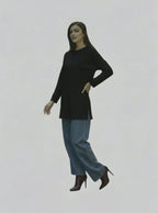 Tee-shirt Oversize Femme – Tissu Épais Effet Sweat (Coupe Fluide ALMA)