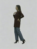 Sweat-shirt Oversize Femme – Tissu Épais Effet Sweat chocolat Coupe Fluide ALMA