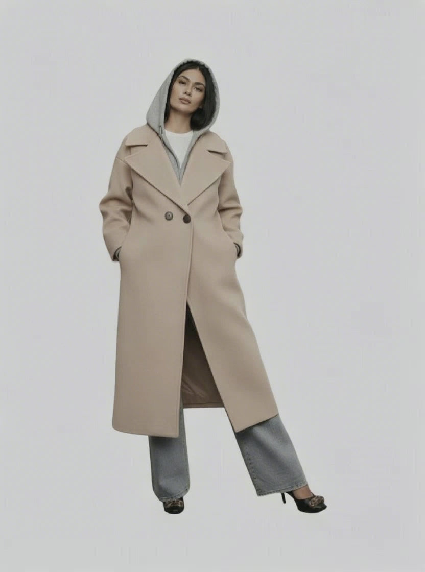 Manteau Icône à Capuche – Élégance Moderne Dolce Vita