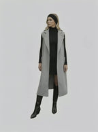 Gilet Long Sans Manches Effet Suédine – Coupe Chic & Moderne