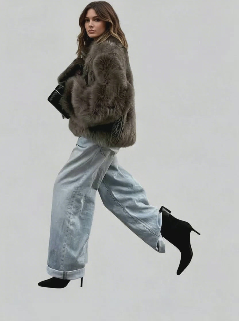 Veste Fausse Fourrure Premium Femme – Manteau Hiver Chic & Doux (Coupe Oversize)