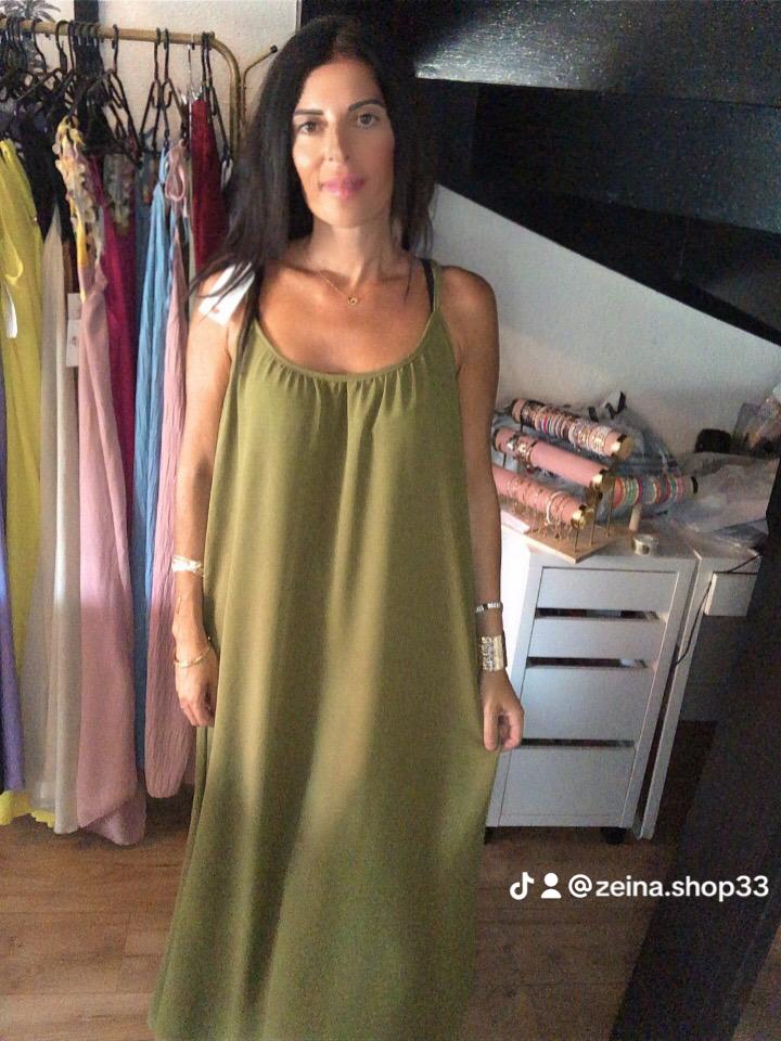 Robe Cari - Vert olive